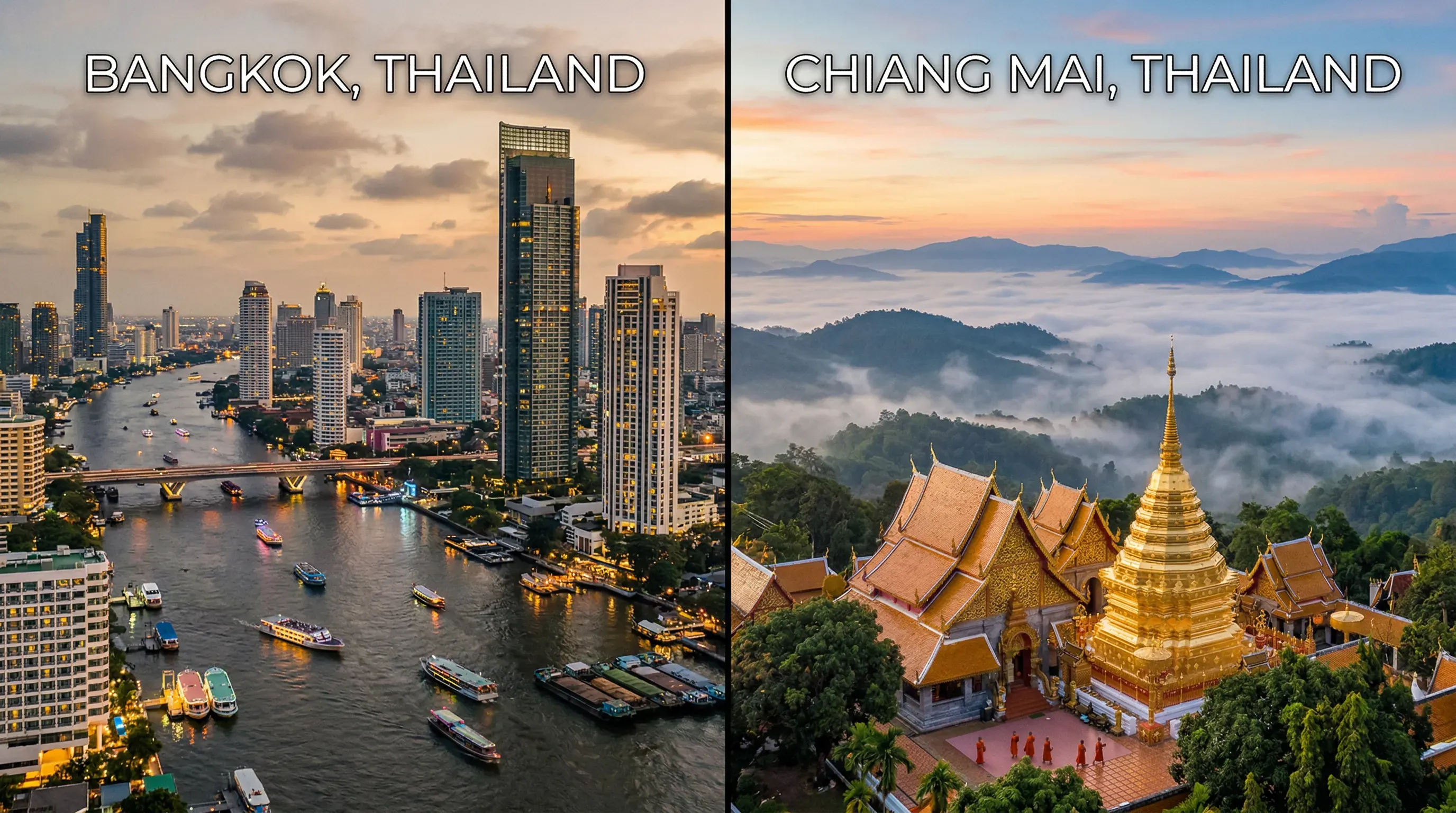 Bangkok vs Chiang Mai — wielkie miasto czy górski klimat?