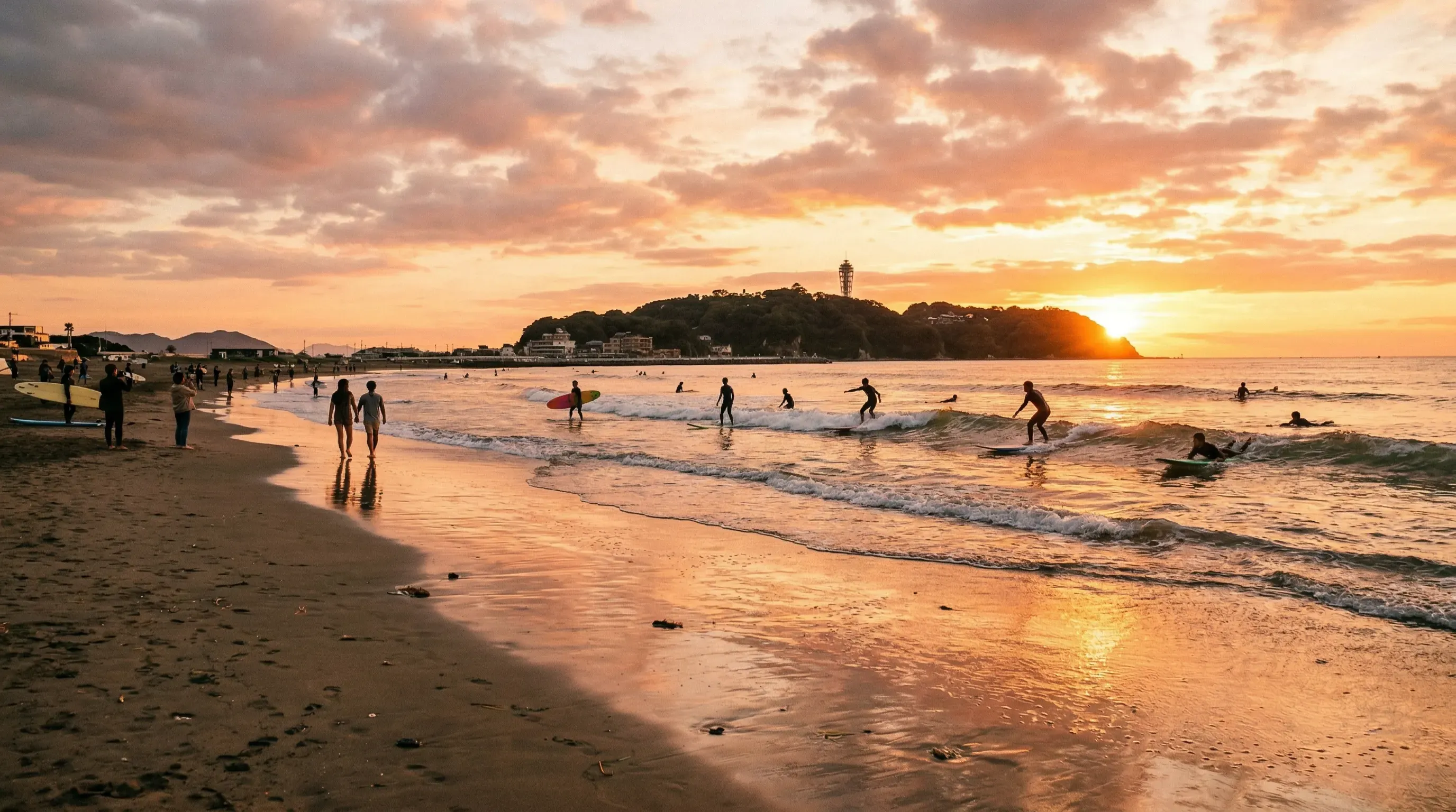 Plaże w Kamakurze 2026 — surf i słońce niedaleko Tokio