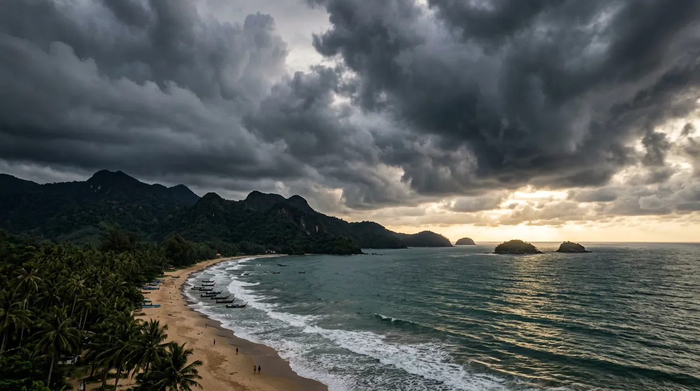 Pogoda w Khao Lak miesiąc po miesiącu