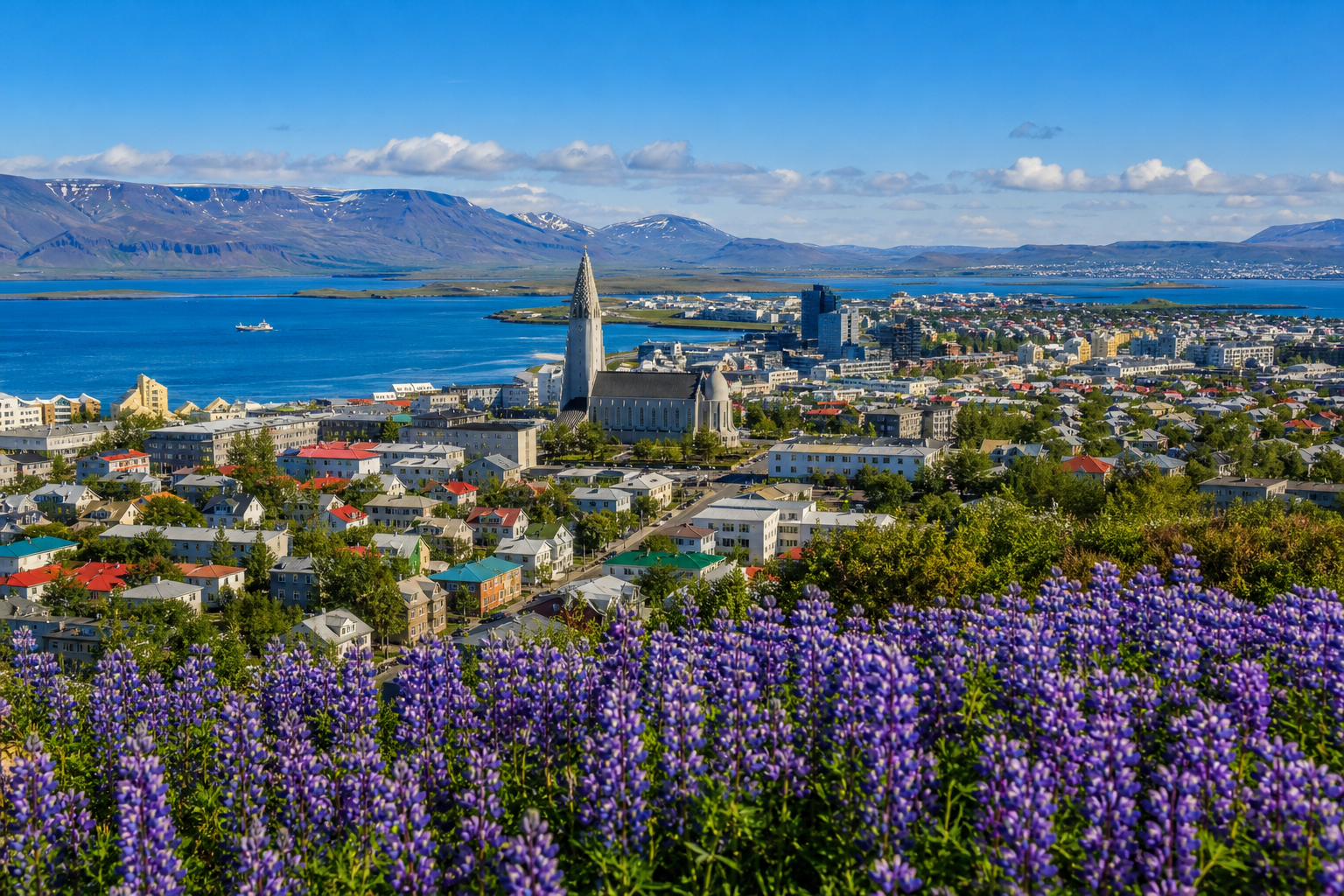 Pogoda w Reykjaviku — miesiąc po miesiącu (2026)