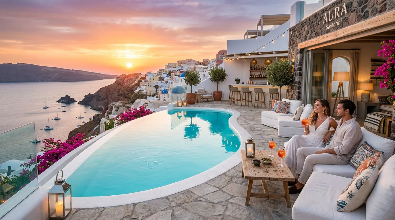 Santorini hotele i loty 2026 — Zarezerwuj wymarzony wyjazd