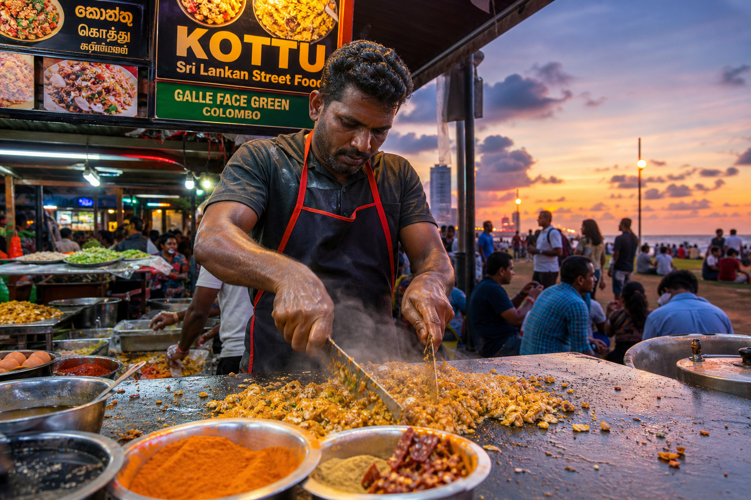 Street food na Sri Lance – kottu, roti i jedzenie z targu 2026