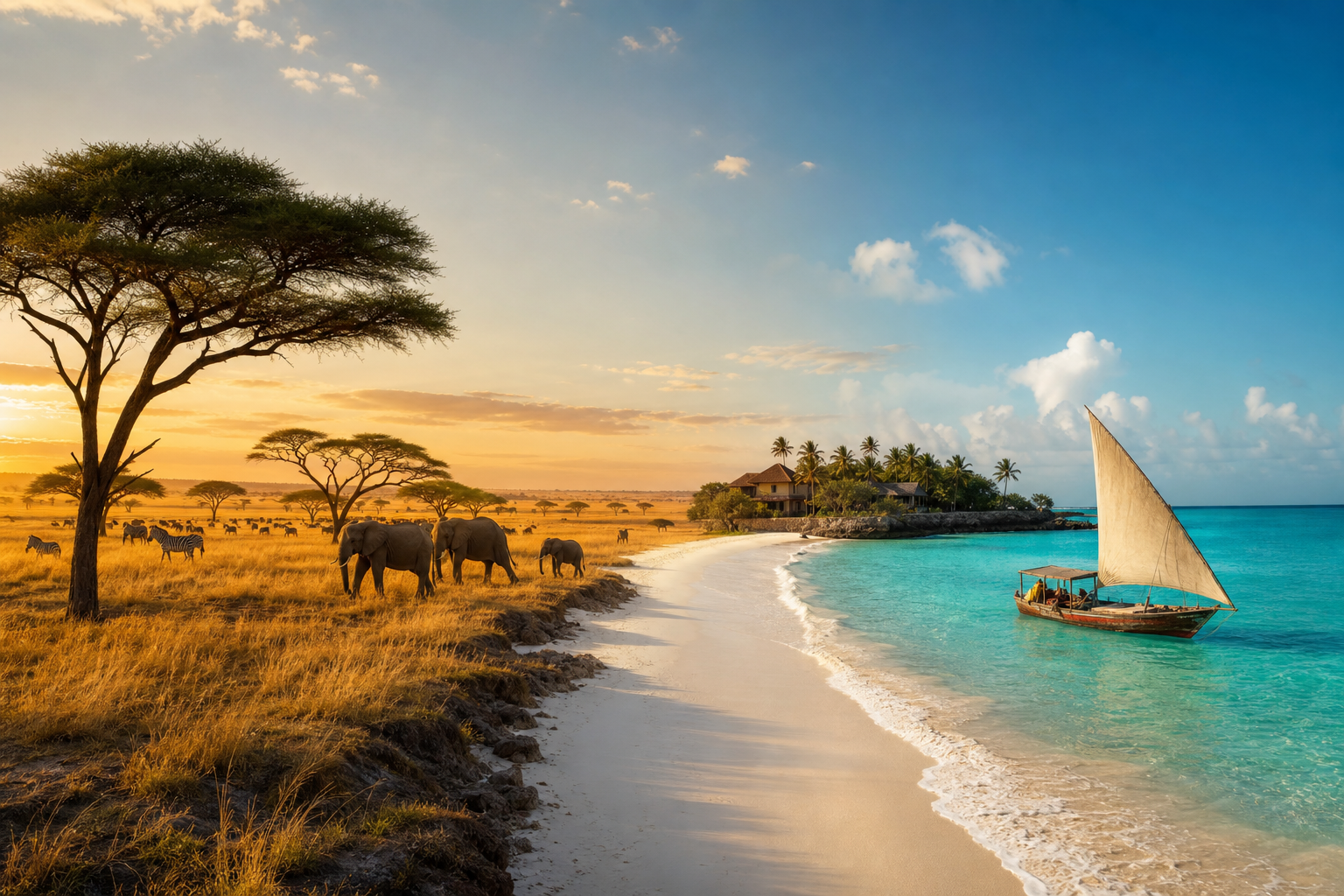 Safari w Tanzanii + Zanzibar 2026: połącz Serengeti z plażą